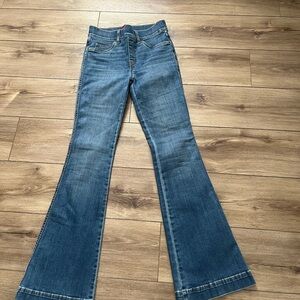 SPANX Blue Flare Wide Leg Jeans